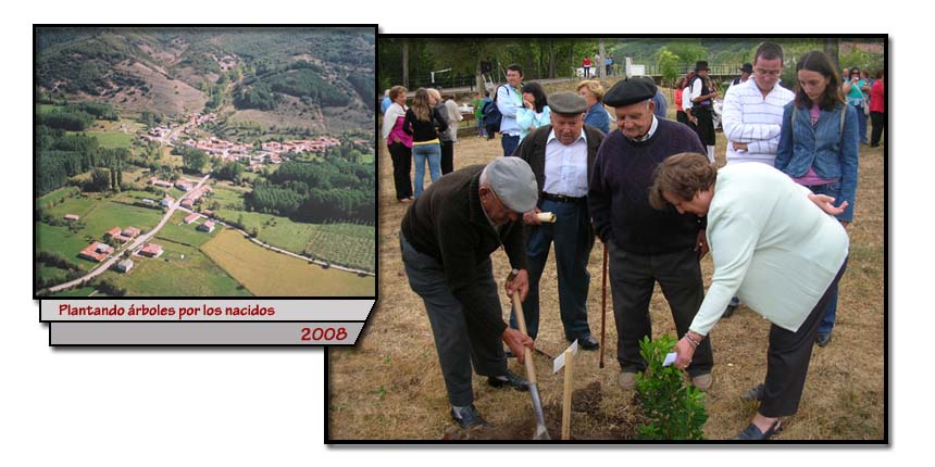 Plantando árboles por los nacidos