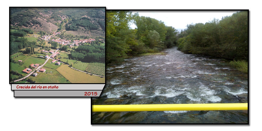 Crecida del río en otoño